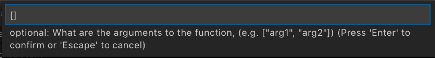 VSCode-xchaincode-argument