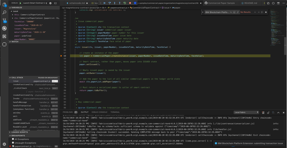VSCode-xchaincode-debug-breakpoint1